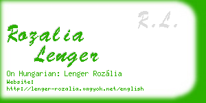 rozalia lenger business card